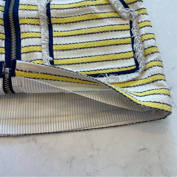 Veronica Beard 💛 Lynden Tweed Strip Mini Skirt Size 6 - Picture 2 of 8